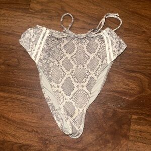 Snakeskin Print Bikini Bottom